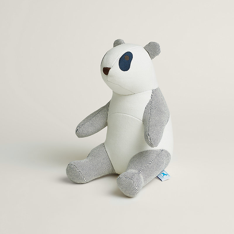 Epopee Emile panda plush - Blue | Hermès Canada